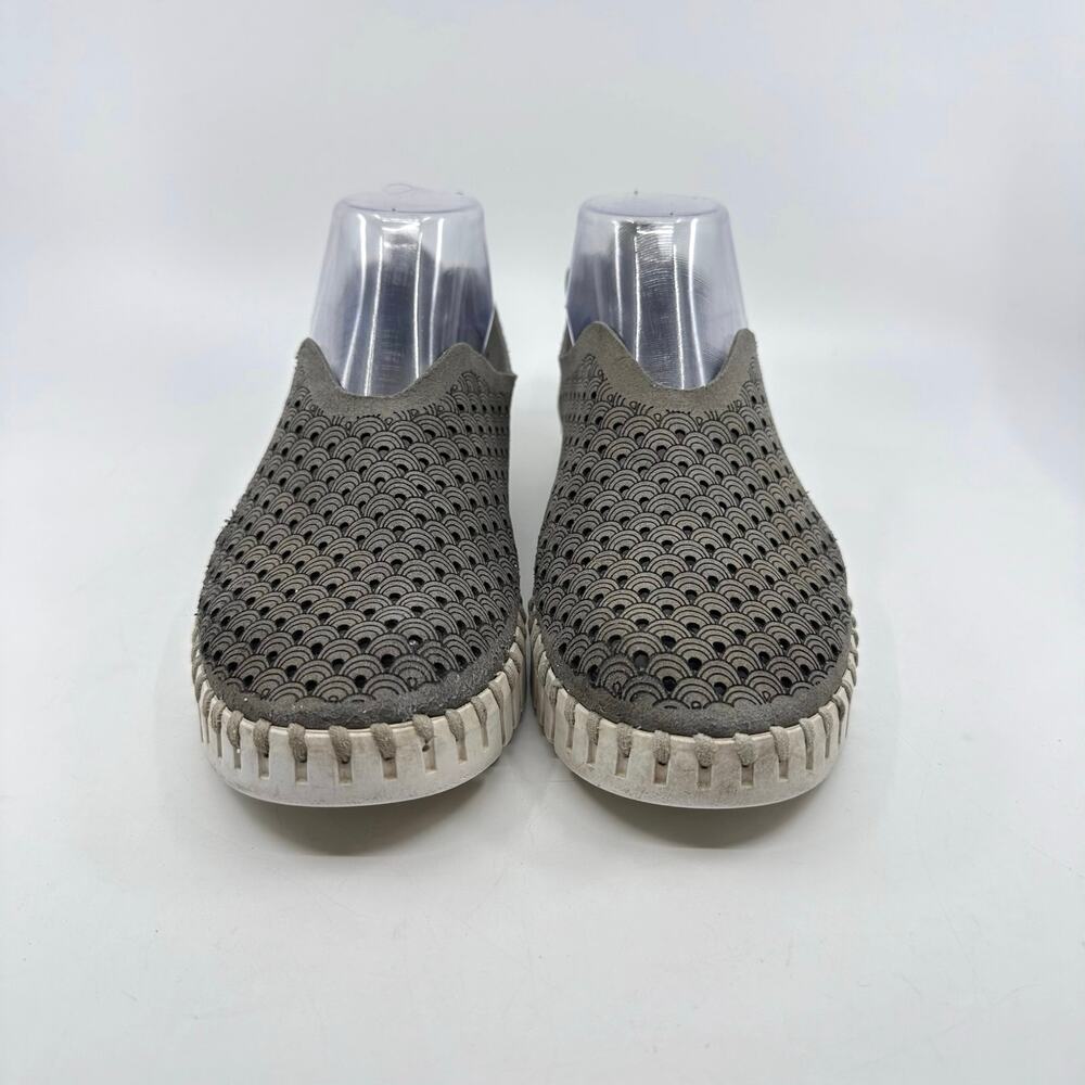 Ilse Jacobsen Hornbaek Perforated Slip On Tulip Gray Womens EU38 US7.5-8 Sneaker
